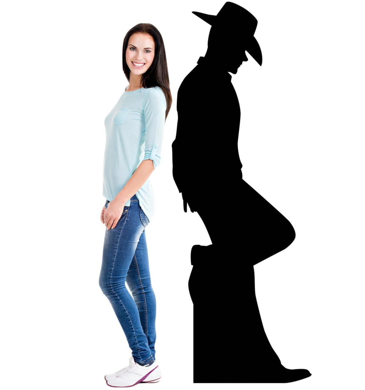 Life-size Cowboy Leaning Silhouette Cardboard Cutout - All Cutouts