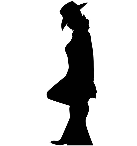 Life-size Cowgirl Silhouette Cardboard Cutout - All Cutouts