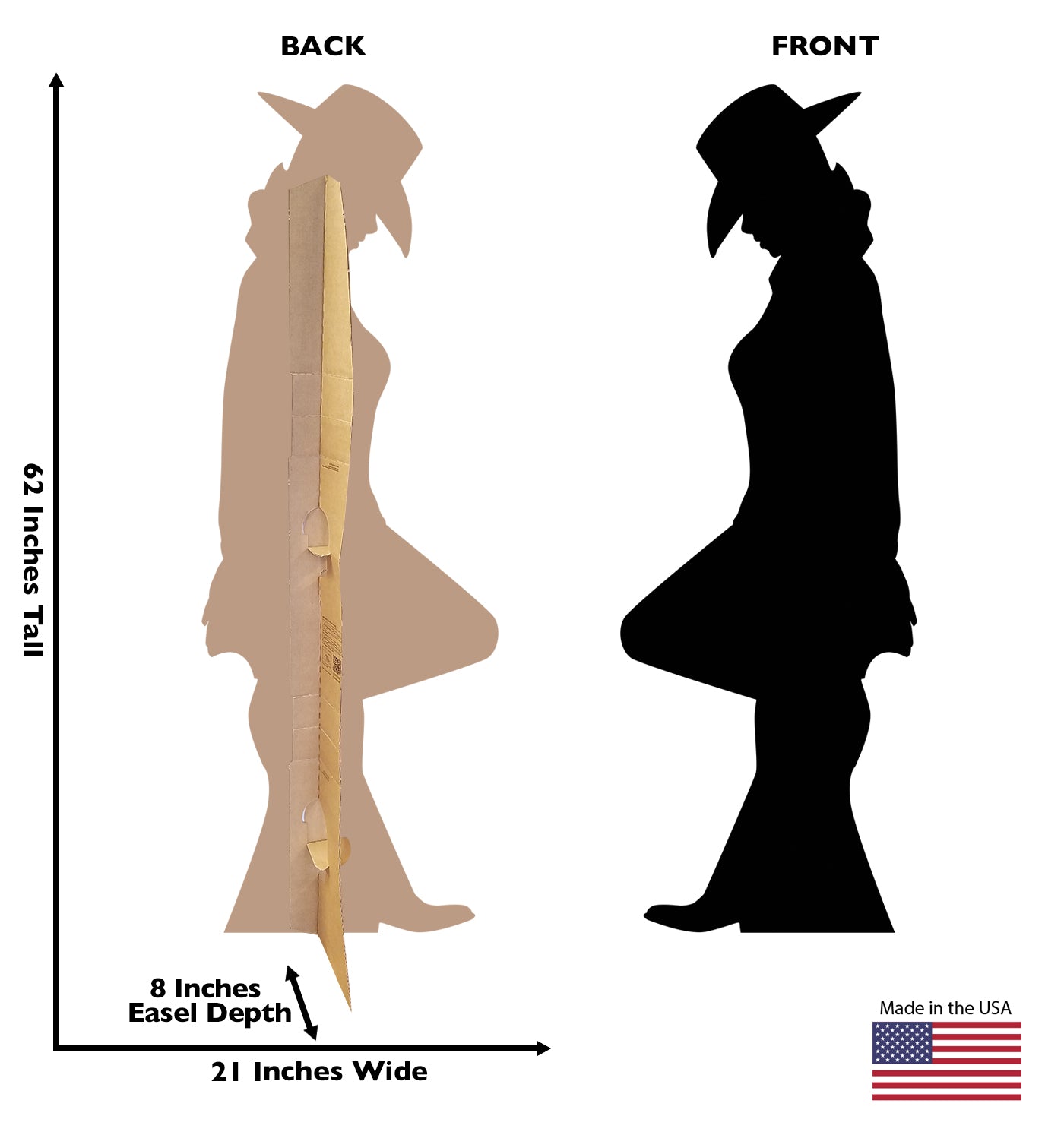 Life-size Cowgirl Silhouette Cardboard Cutout - All Cutouts