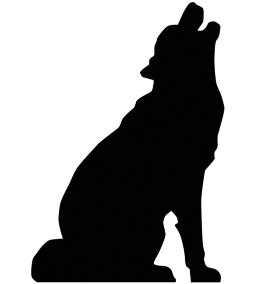 Life-size Howling Wolf Silhouette Cardboard Cutout - All Cutouts