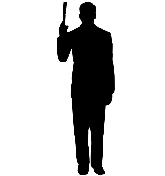 Life-size Secret Agent Spy Silhouette Cardboard Cutout - All Cutouts