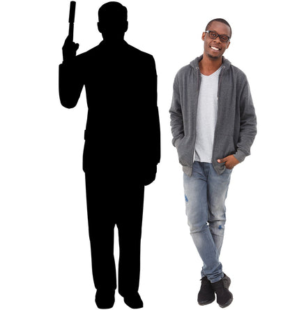 Life-size Secret Agent Spy Silhouette Cardboard Cutout - All Cutouts