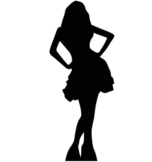 Life-size Woman in Skirt Silhouette Cardboard Cutout - All Cutouts