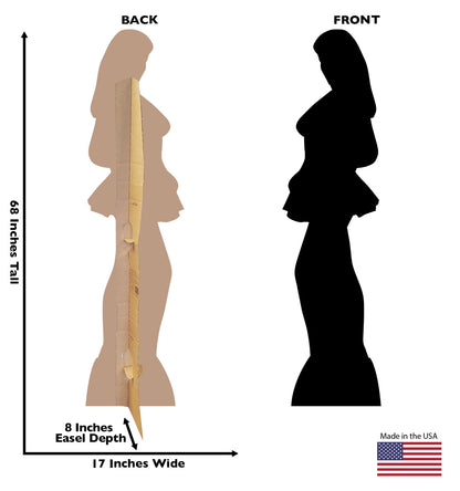 Life-size Woman Side Profile Silhouette Cardboard Cutout - All Cutouts