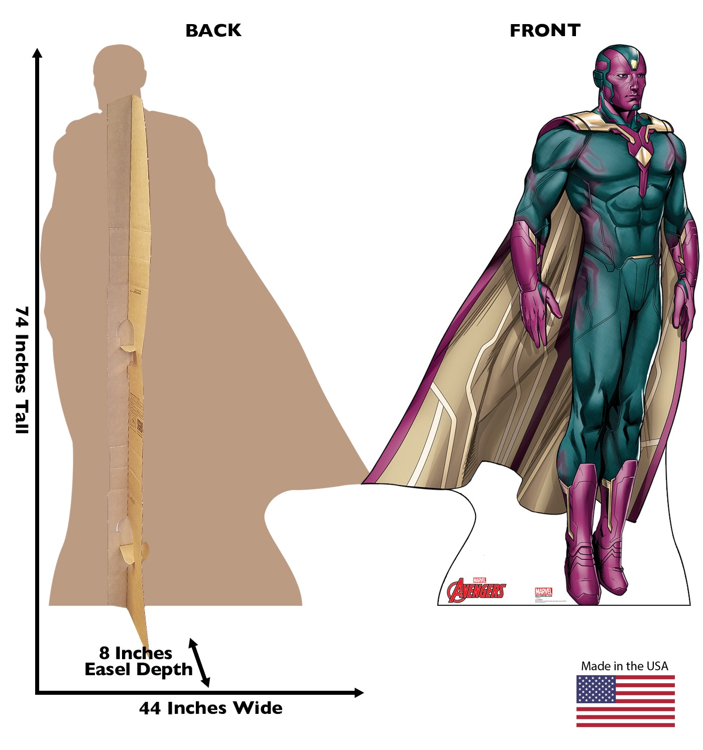 Life-size Vision Avengers Cardboard Standup - All Cutouts