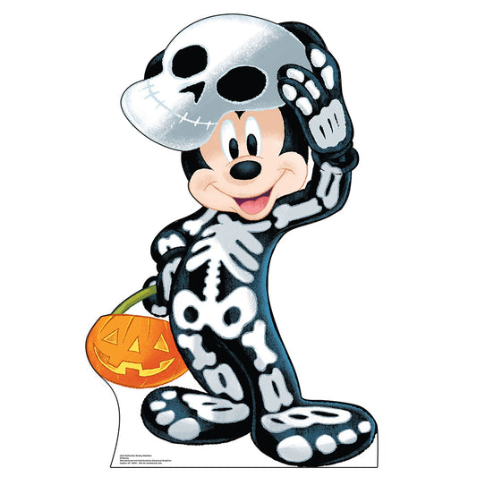 Life-size Halloween Mickey Skeleton Cardboard Cutout - All Cutouts