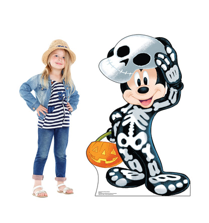 Life-size Halloween Mickey Skeleton Cardboard Cutout - All Cutouts