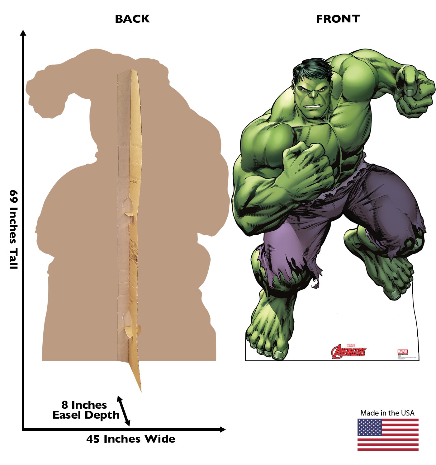 Life-size Hulk Avengers Cardboard Cutout - All Cutouts