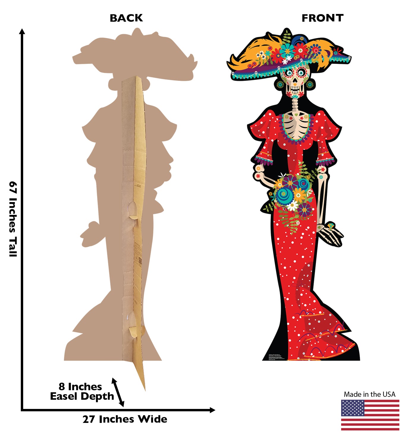 Life-size Day of the Dead Women Cardboard Cutout - All Cutouts