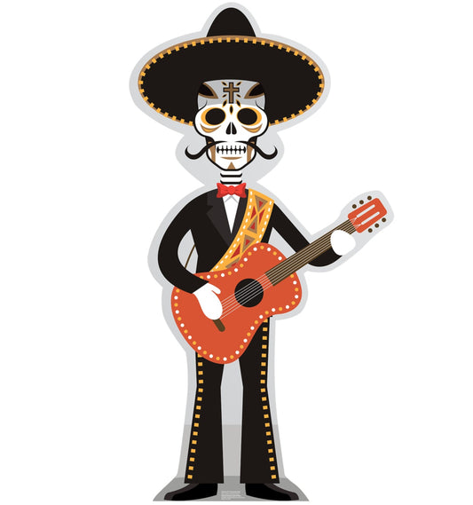 Life-size Day of the Dead Guitar Player Cardboard Cutout - All Cutouts