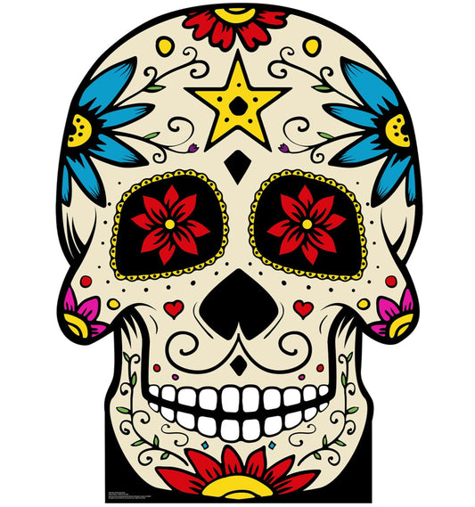 Life-size Day of the Dead Skull Cardboard Cutout - All Cutouts