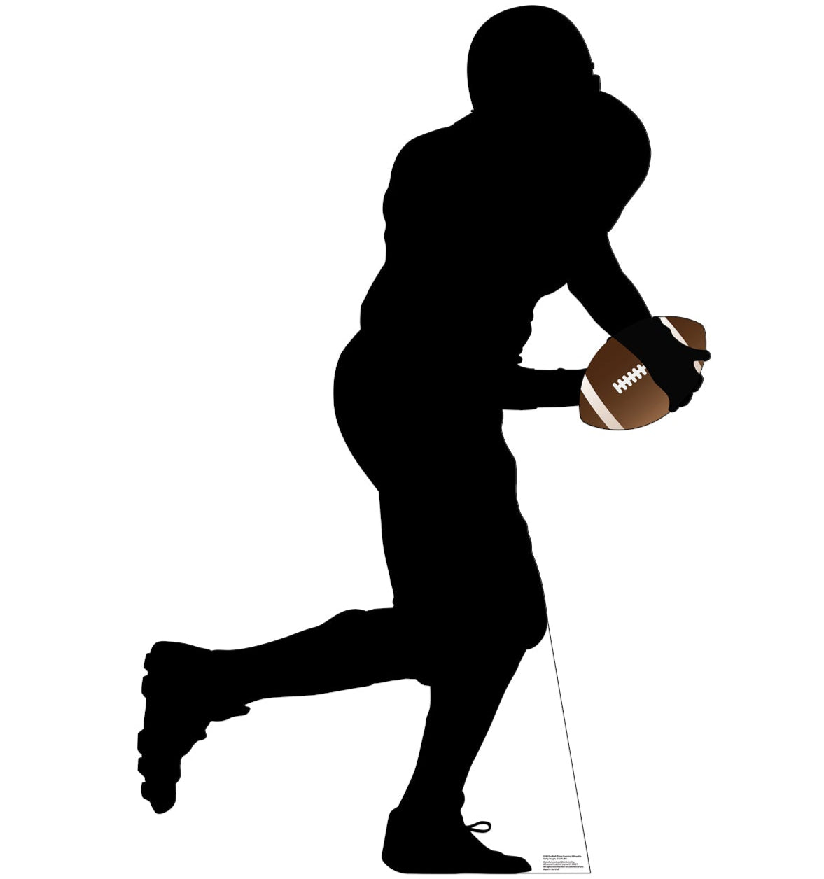 Life-size Football Player Running Silhouette Cardboard Cutout - All Cutouts
