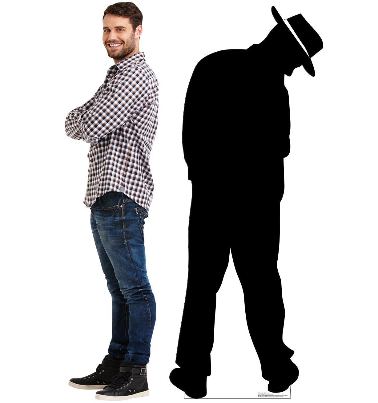 Life-Size Gangster Silhouette Cardboard Cutout - All Cutouts