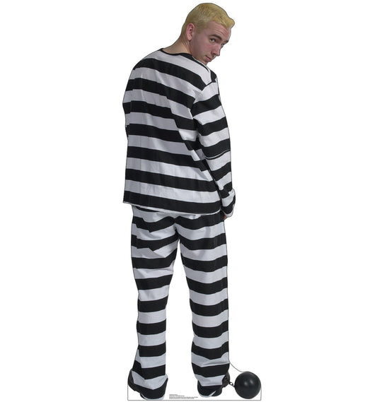 Life-Size Prisoner in Striped Suit Cardboard Cutout - All Cutouts