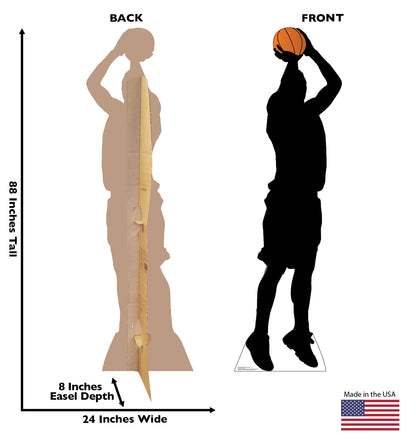 Life-Size Basketball Player Silhouette Cardboard Cutout - All Cutouts