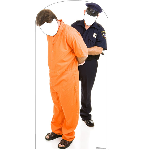 Life-Size Inmate and Police Officer Cardboard Cutout - All Cutouts