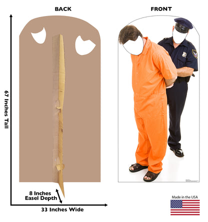Life-Size Inmate and Police Officer Cardboard Cutout - All Cutouts