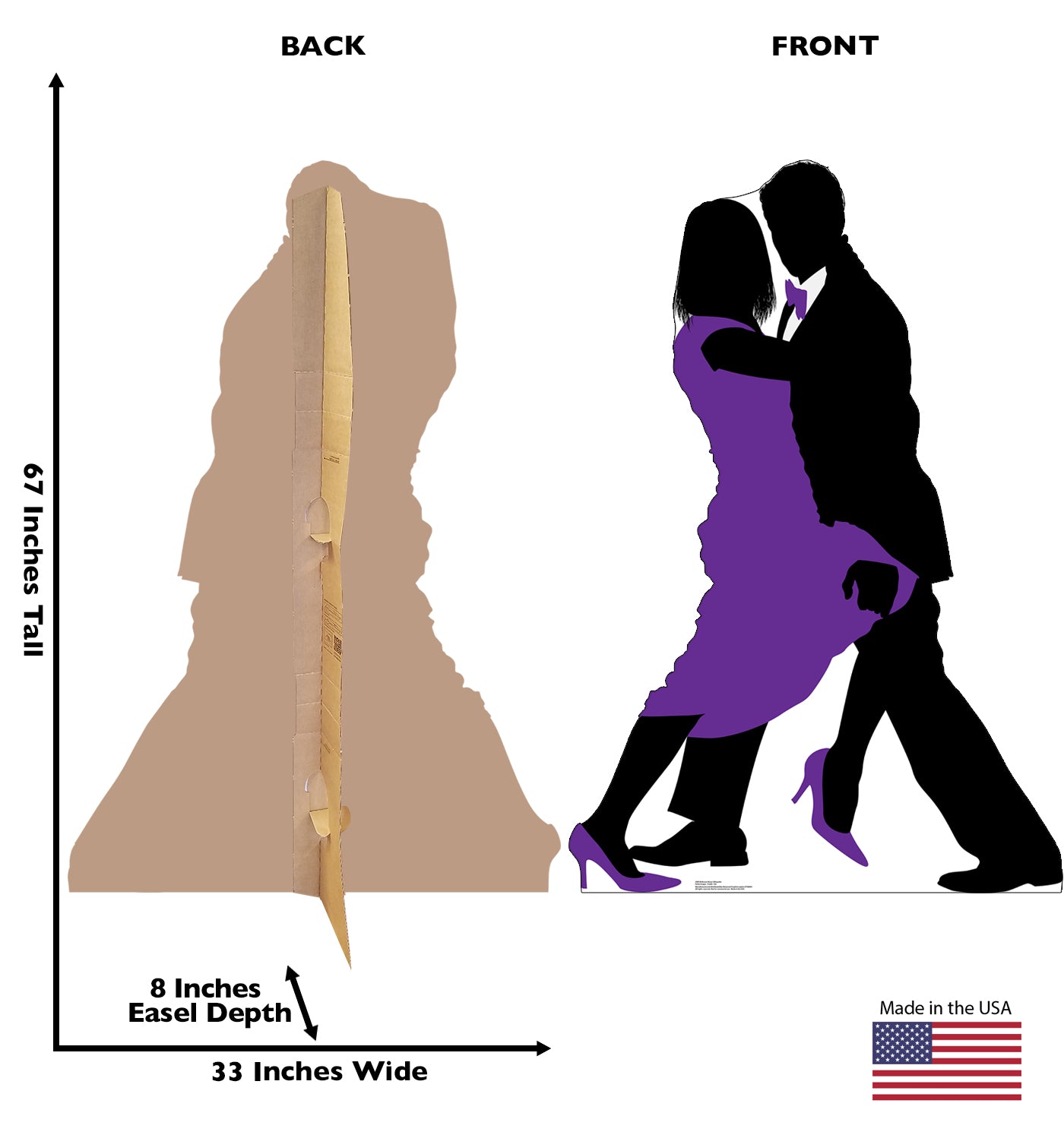 Life-Size Ballroom Dancers Silhouette Cardboard Cutout - All Cutouts