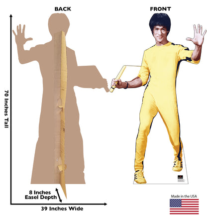 Life-Size Bruce Lee Yellow Jumpsuit Cardboard Cutout - All Cutouts