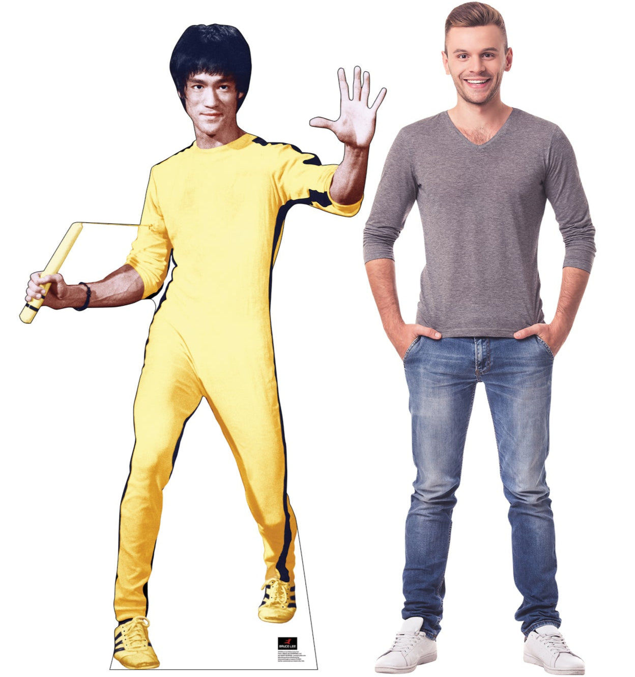 Life-Size Bruce Lee Yellow Jumpsuit Cardboard Cutout - All Cutouts