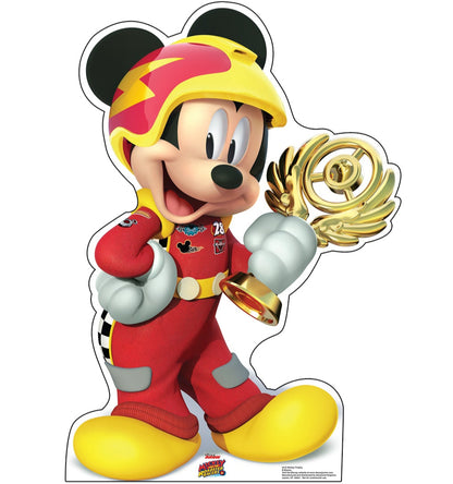 Life-Size Mickey Trophy Roadster Racers Cardboard Cutout - All Cutouts