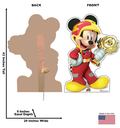 Life-Size Mickey Trophy Roadster Racers Cardboard Cutout - All Cutouts