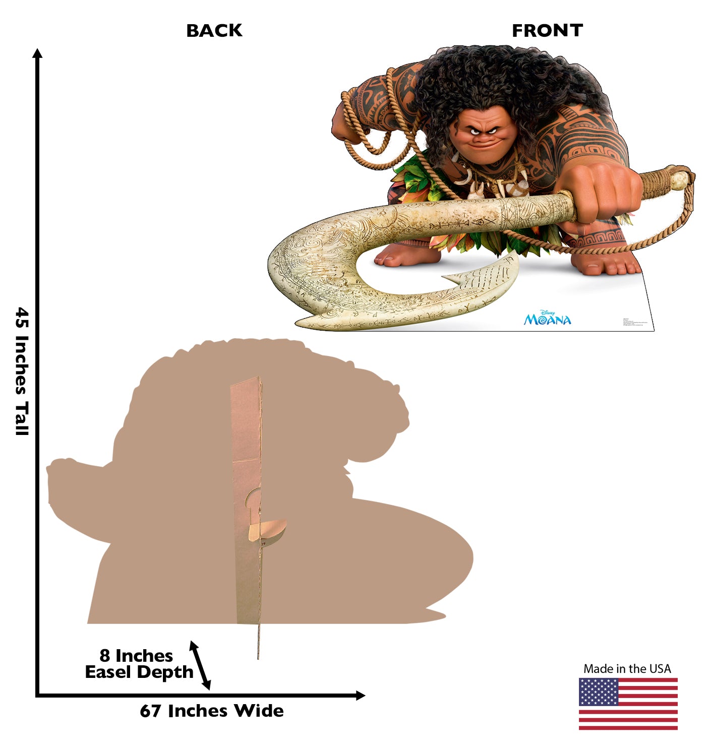 Life-Size Maui from Moana Cardboard Cutout - All Cutouts