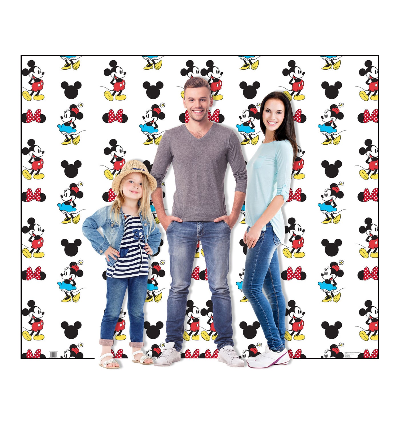 Mickey and Minnie Step and Repeat Life-Size Cardboard Cutout - All Cutouts