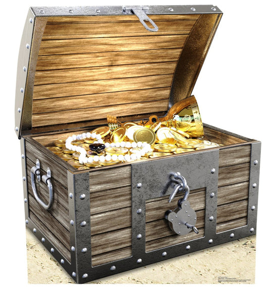 Life-Size Treasure Chest Cardboard Standup - All Cutouts