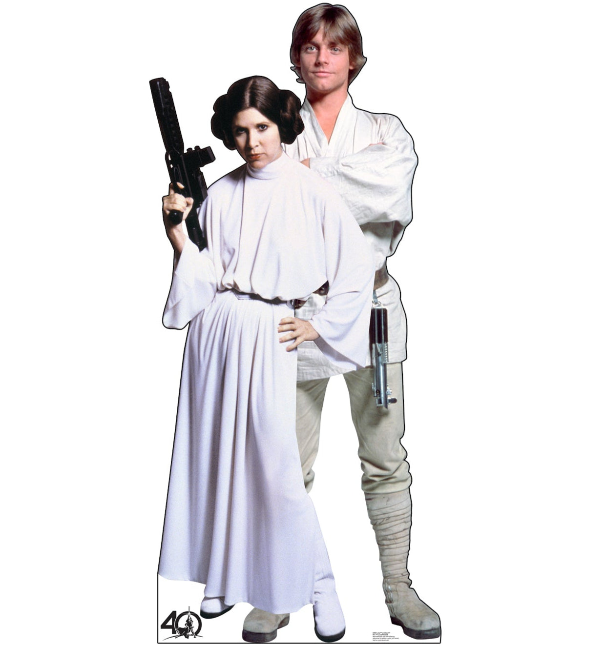 Life-Size Luke and Leia (Star Wars 40th) Cardboard Cutout - All Cutouts