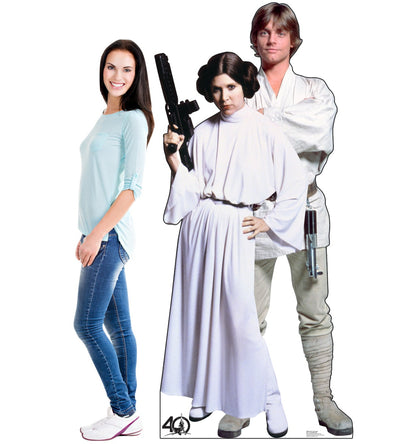 Life-Size Luke and Leia (Star Wars 40th) Cardboard Cutout - All Cutouts