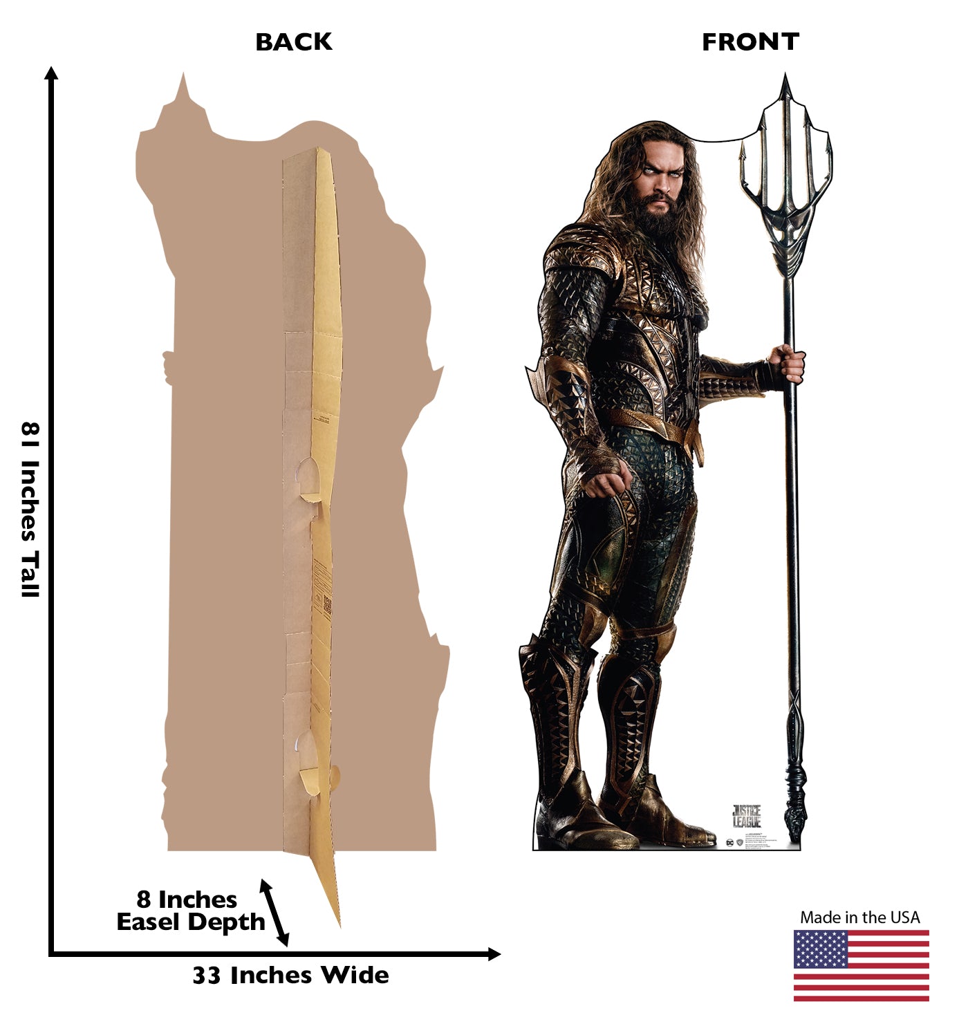 Life-Size Aquaman (Justice League) Cardboard Standup - All Cutouts