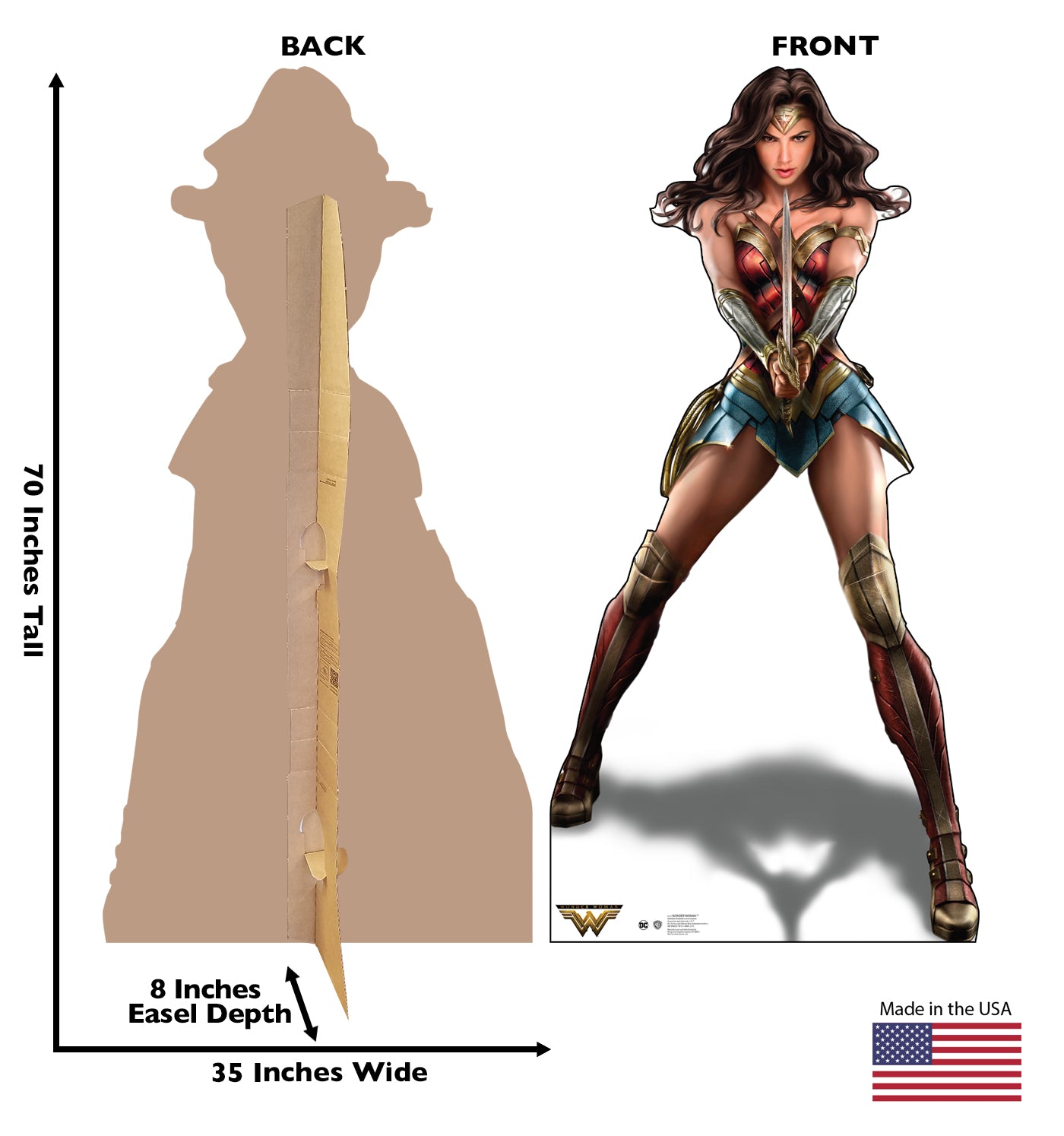 Life-Size Wonder Woman Cardboard Standup - All Cutouts
