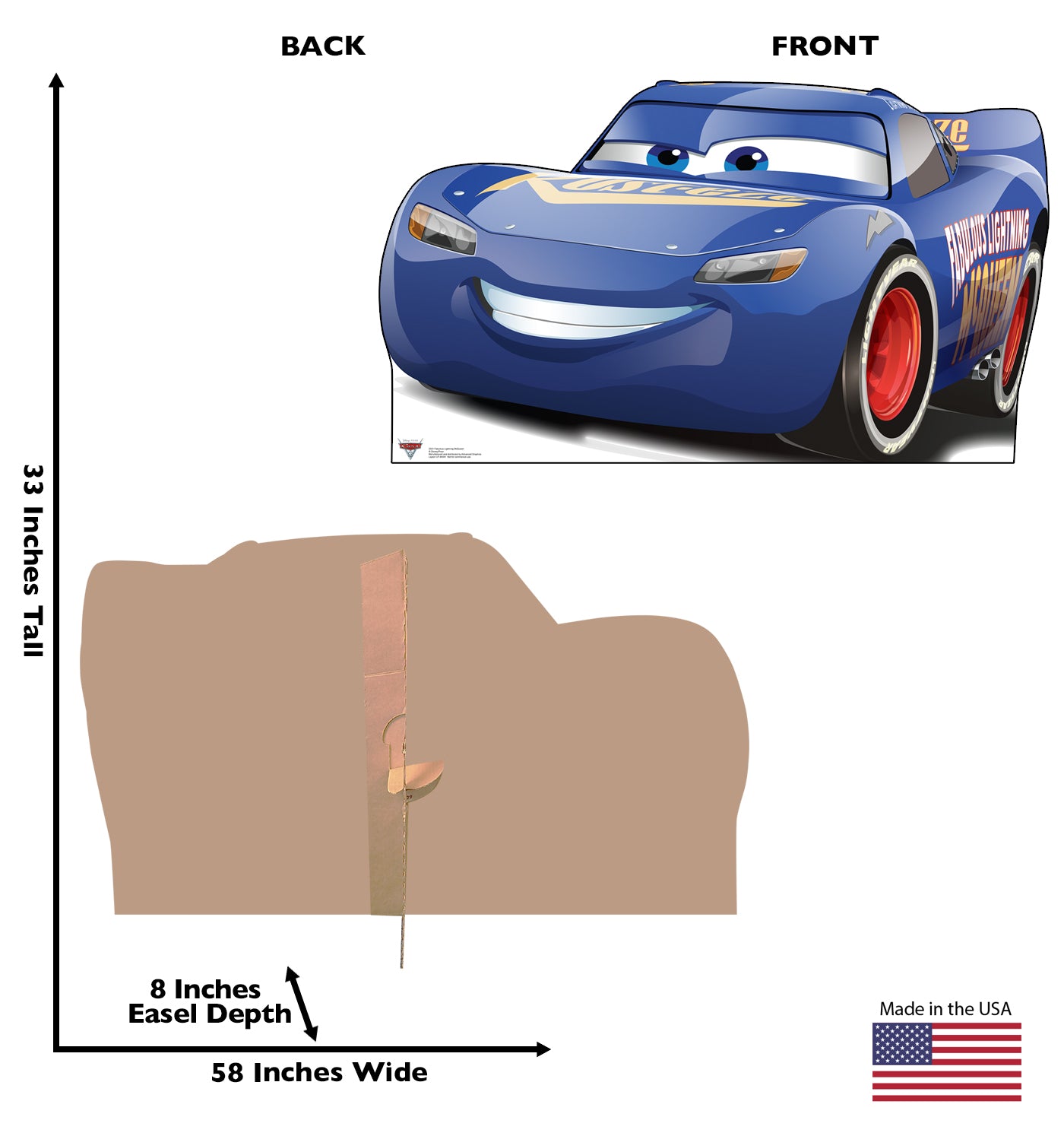 Life-Size Fabulous Lightning McQueen Cardboard Cutout - All Cutouts