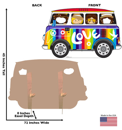 Life-Size Hippie Bus Stand-In Cardboard Cutout - All Cutouts