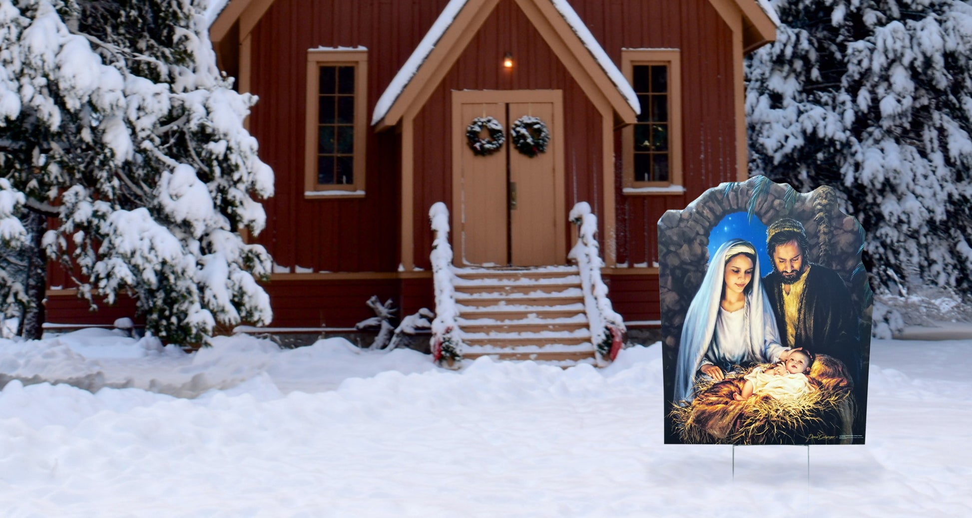 Life-Size Christmas Nativity Yard Sign - All Cutouts
