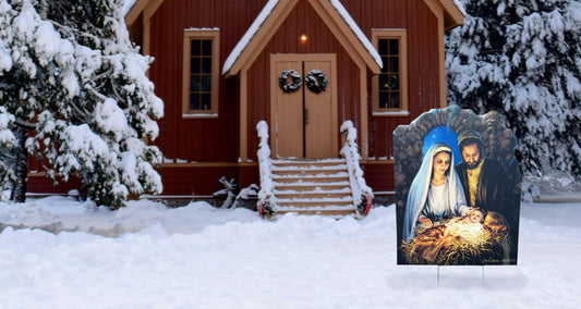 Life-Size Christmas Nativity Yard Sign