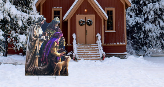 Life-Size Three Wise Men Outdoor Sign
