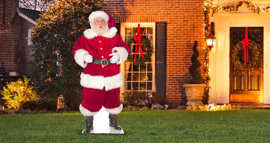 Santa Claus Life-Size Outdoor Coroplast Yard Sign