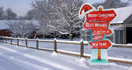 Holiday Directional Life-Size Outdoor Yard Sign