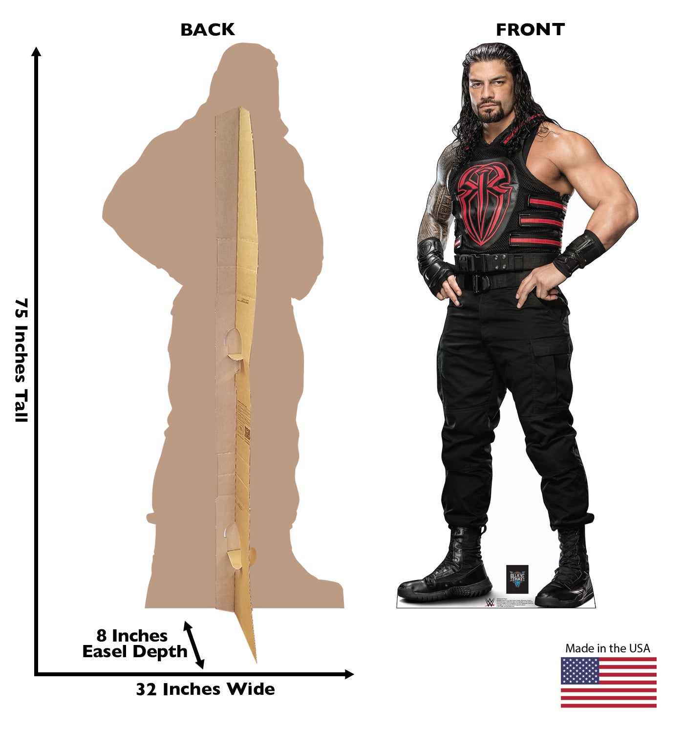 Life-Size Roman Reigns Cardboard Cutout - All Cutouts