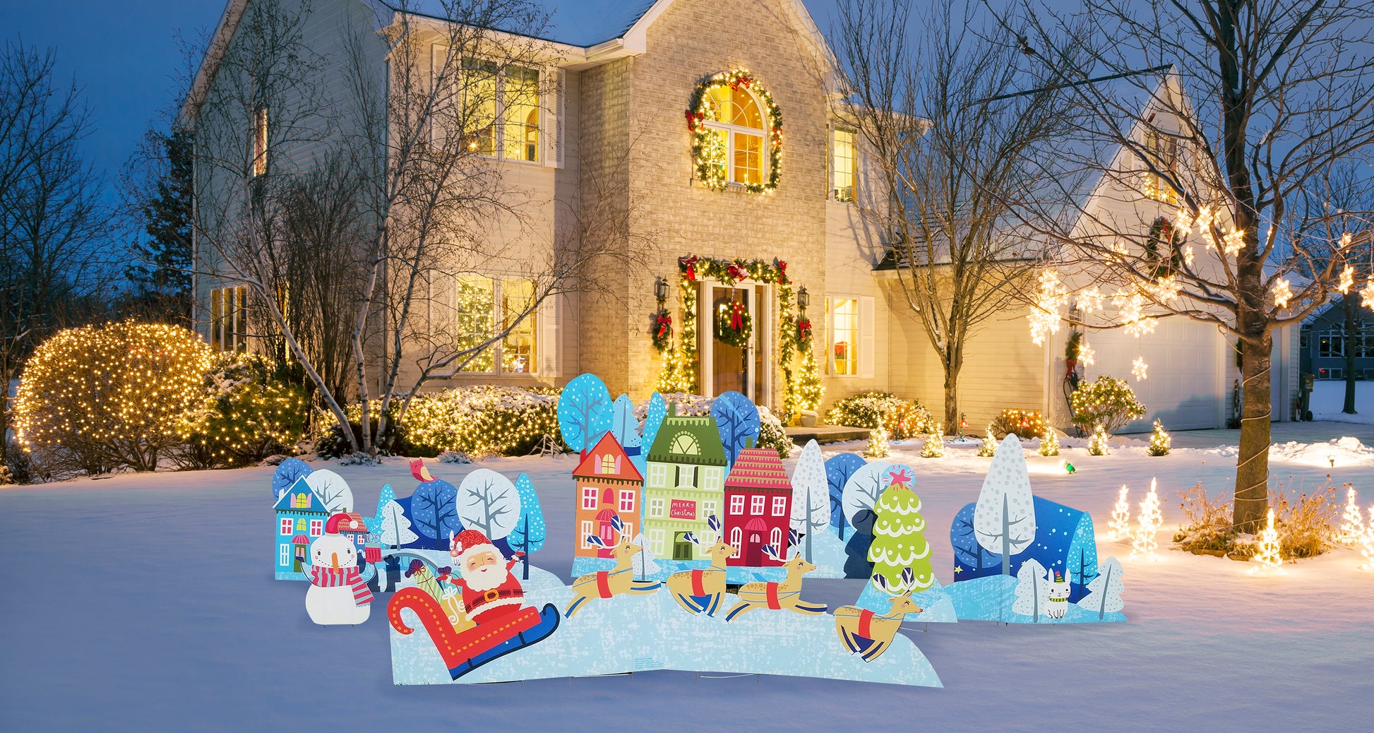 Christmas Village Outdoor Coroplast Yard Signs - All Cutouts