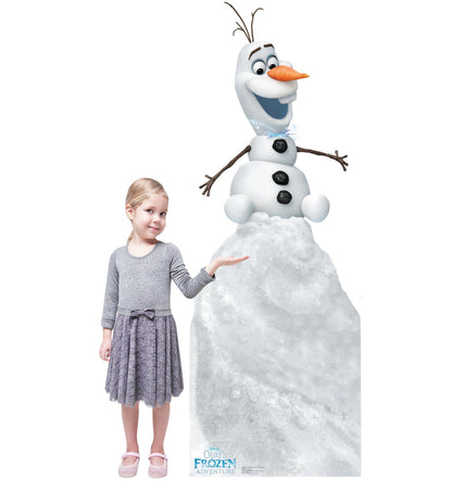 Life-Size Olaf on Snow Mound (Olaf's Frozen Adventure) Cardboard Cutout - All Cutouts