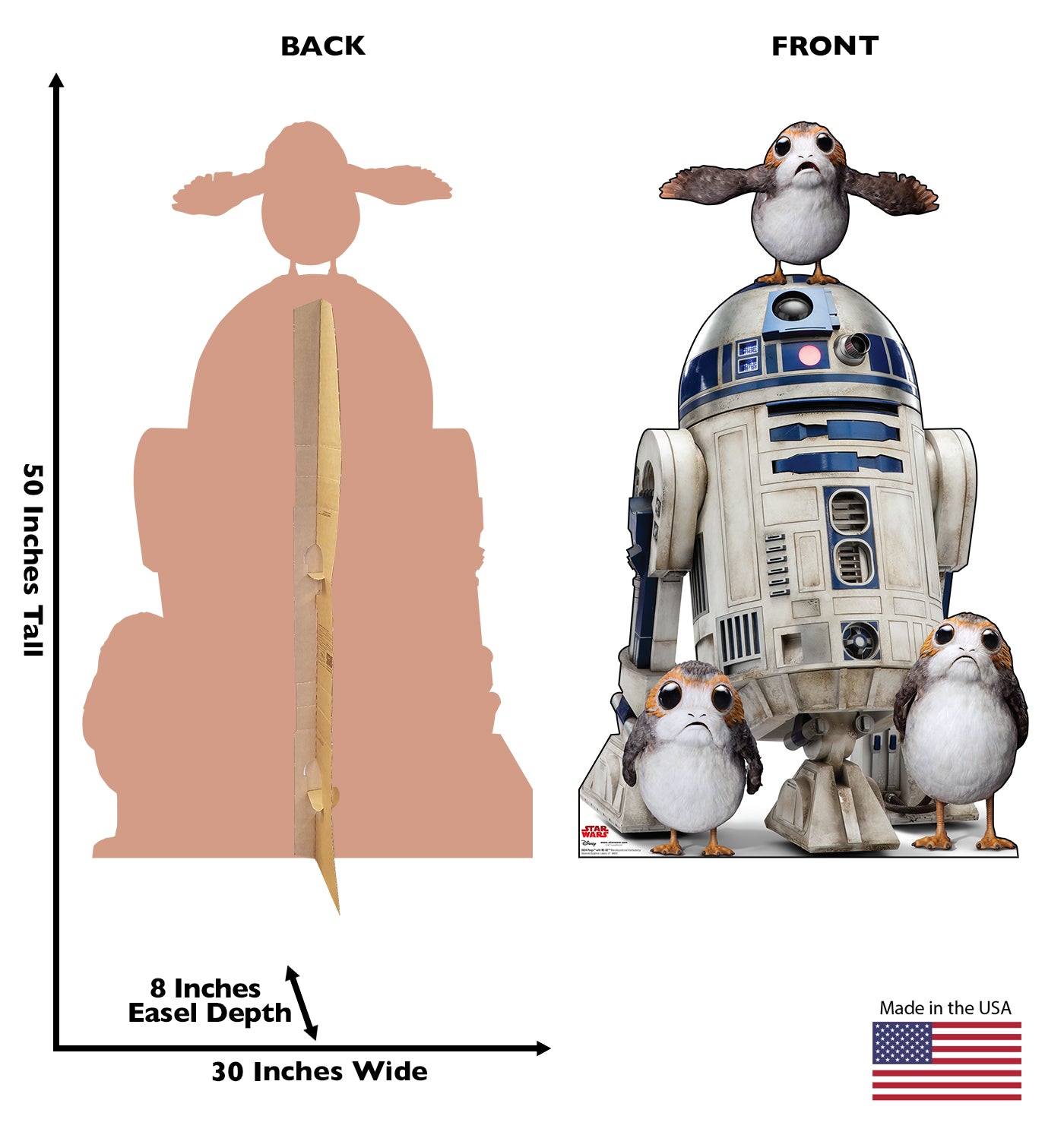 Life-Size Porgs with R2-D2 Cardboard Cutout - All Cutouts