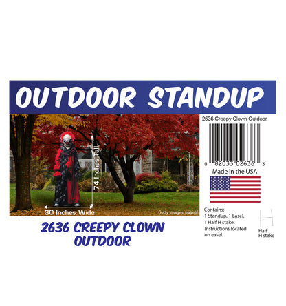 Creepy Clown Outdoor Coroplast Cutout