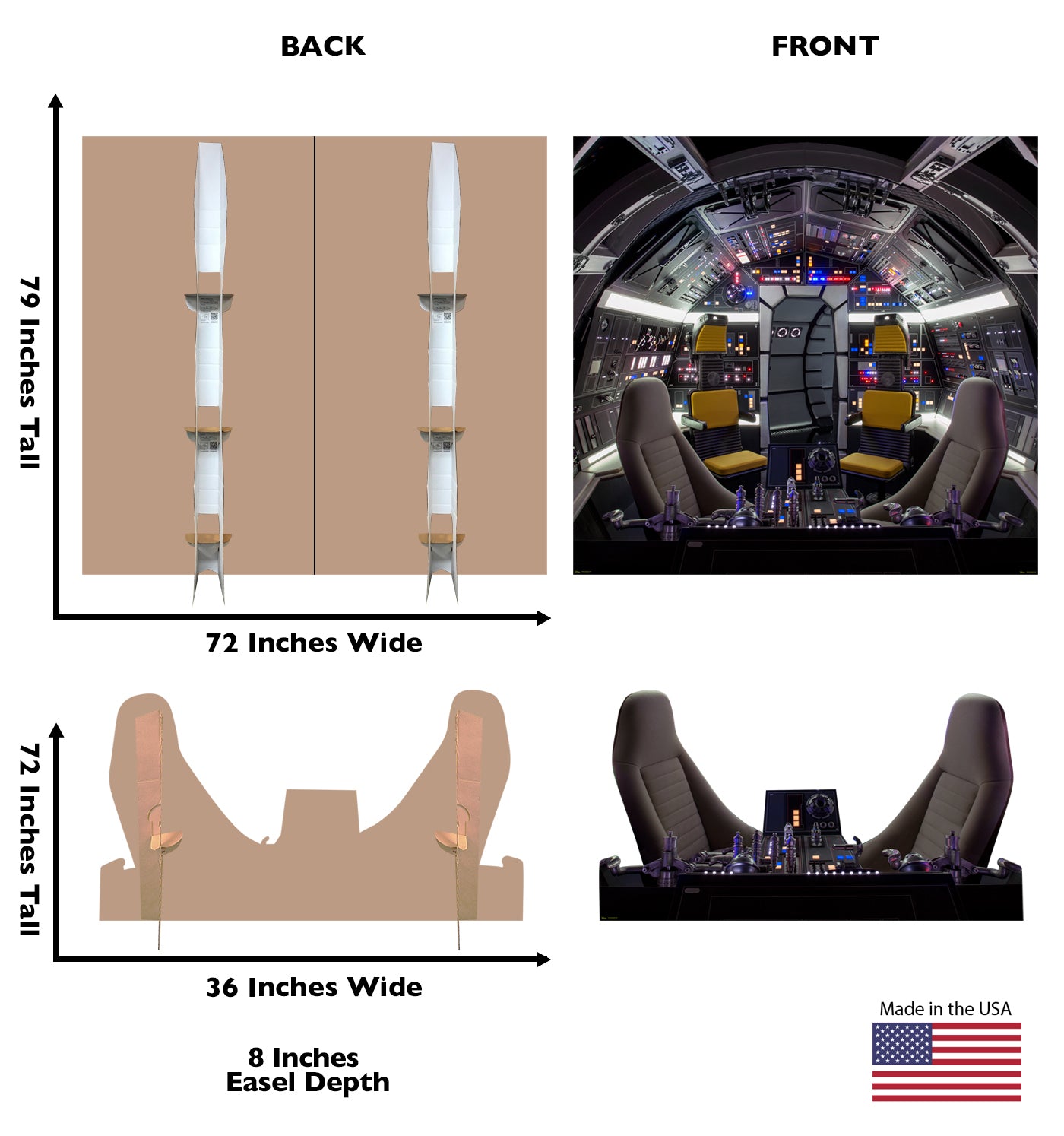 Millennium Falcon Cockpit Life-Size Backdrop