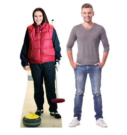 Life-Size Curling Stand-In Cardboard Cutout - All Cutouts