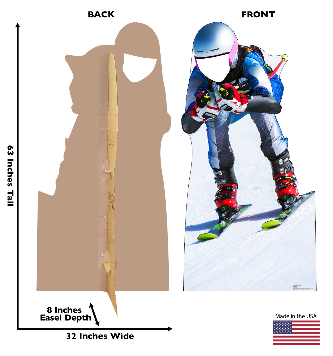 Life-Size Downhill Skier Stand-In Cardboard Cutout - All Cutouts