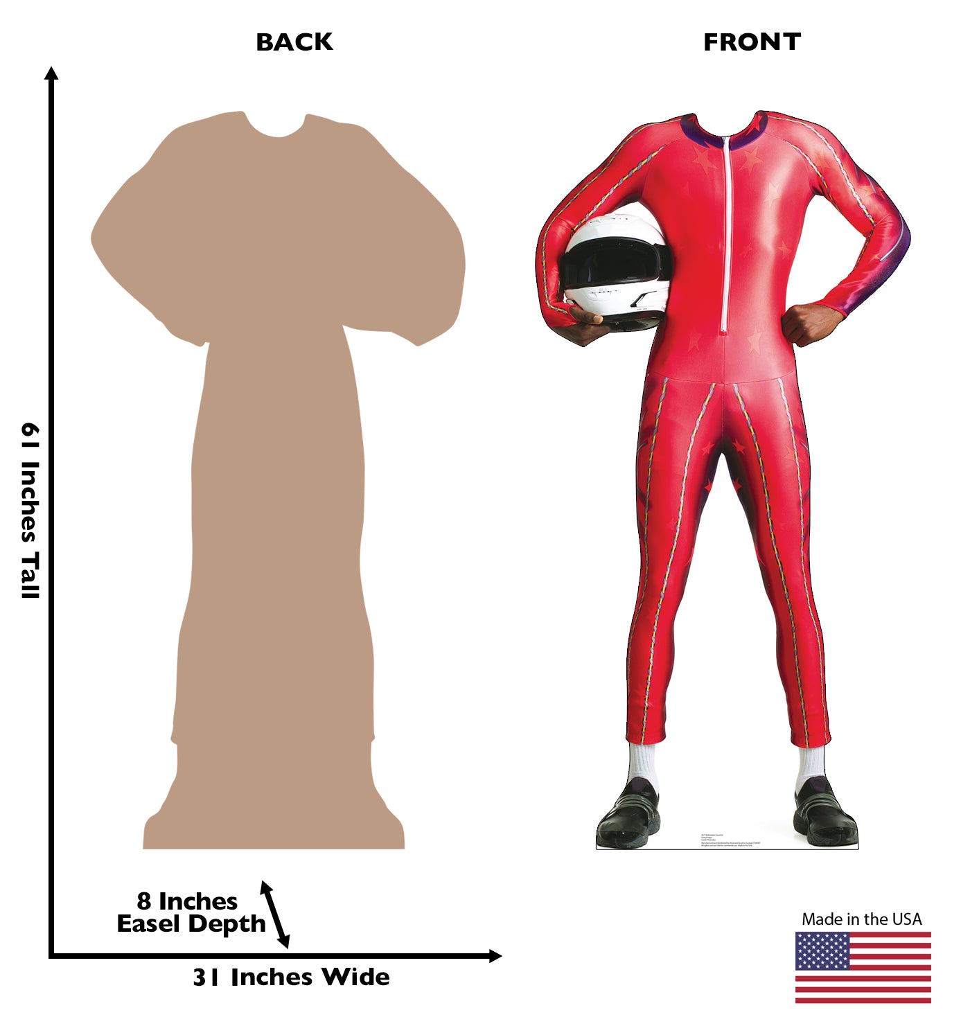 Life-Size Bobsledder Stand-In Cardboard Cutout - All Cutouts
