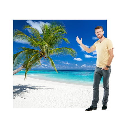 Tropical Beach Cardboard Backdrop